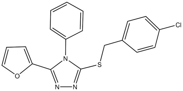 3-(4-Chlorobenzylthio)-5-(furan-2-yl)-4-phenyl-4<i>H</i>-1,2,4-triazole