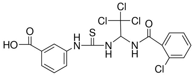 3-(3-(2,2,2-TRICHLORO-1-(2-CHLORO-BENZOYLAMINO)-ETHYL)-THIOUREIDO)-BENZOIC ACID