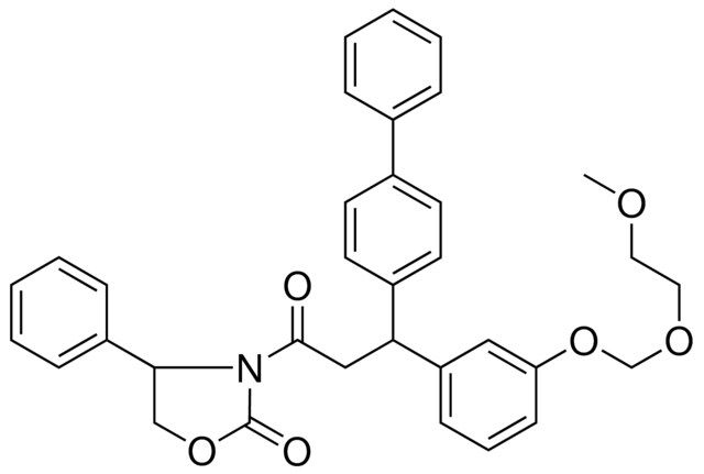 3-(3-[1,1'-BIPHENYL]-4-YL-3-{3-[(2-METHOXYETHOXY)METHOXY]PHENYL}PROPANOYL)-4-PHENYL-1,3-OXAZOLIDIN-2-ONE