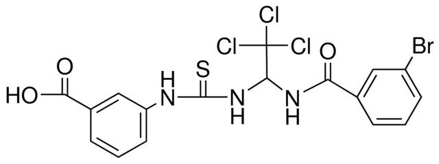 3-(3-(1-(3-BROMO-BENZOYLAMINO)-2,2,2-TRICHLORO-ETHYL)-THIOUREIDO)-BENZOIC ACID