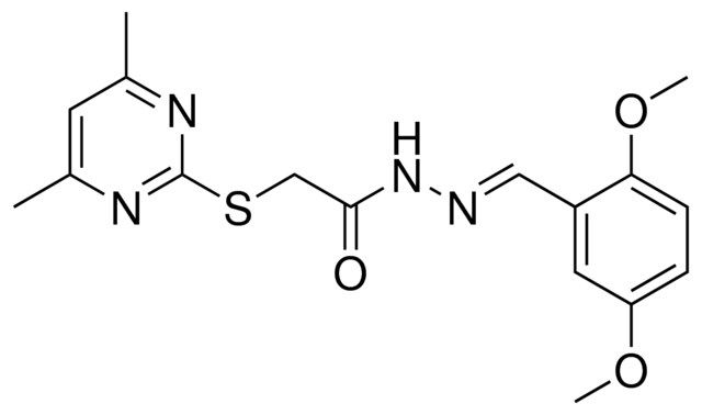 2(4,6-DI-ME-PYRIMIDIN-2-YLSULFANYL)ACETIC ACID (2,5-DI-MEO-BENZYLIDENE)HYDRAZIDE