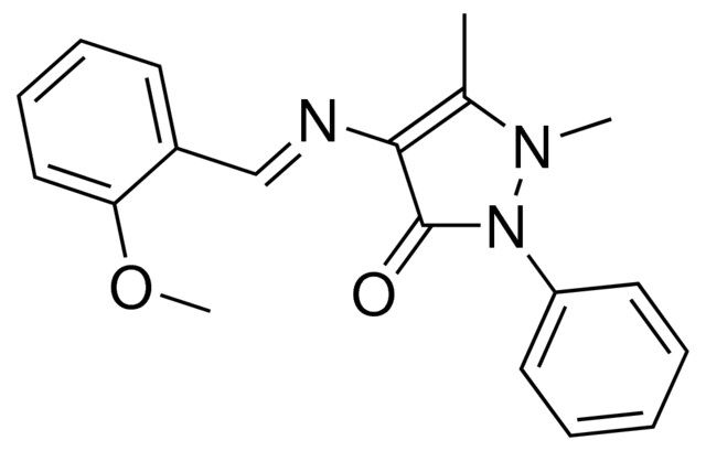 2,3-DIMETHYL-4-(2-METHOXYBENZYLIDENEAMINO)-1-PHENYL-3-PYRAZOLIN-5-ONE