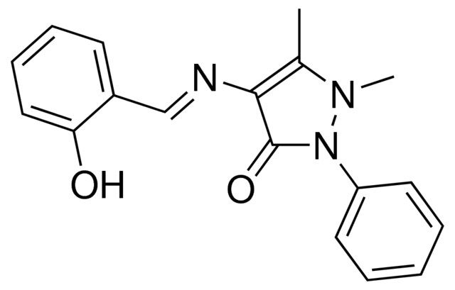 2,3-DIMETHYL-4-(2-HYDROXYBENZYLIDENEAMINO)-1-PHENYL-3-PYRAZOLIN-5-ONE