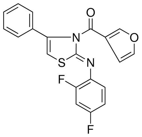 2,4-DIFLUORO-N-(3-(3-FUROYL)-4-PHENYL-1,3-THIAZOL-2(3H)-YLIDENE)ANILINE