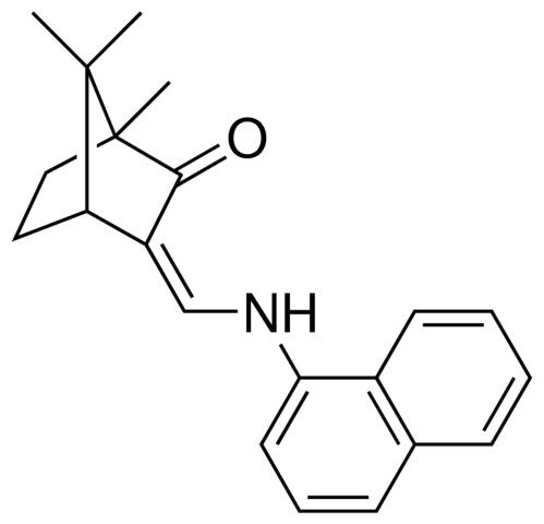 1,7,7-TRIMETHYL-3-((1-NAPHTHYLAMINO)METHYLENE)BICYCLO(2.2.1)HEPTAN-2-ONE