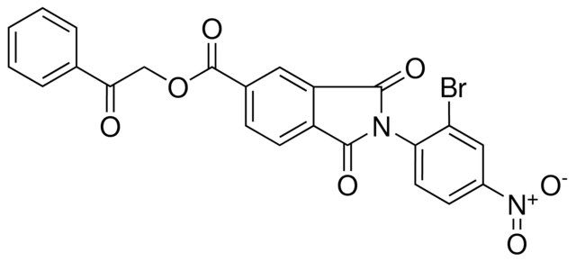 2-OXO-2-PHENYLETHYL 2-(2-BROMO-4-NITROPHENYL)-1,3-DIOXO-5-ISOINDOLINECARBOXYLATE