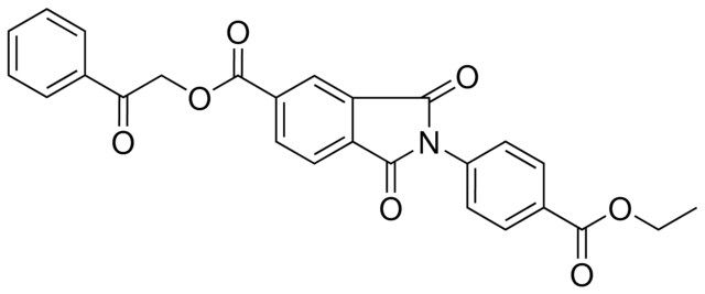 2-OXO-2-PHENYLETHYL 2-[4-(ETHOXYCARBONYL)PHENYL]-1,3-DIOXO-5-ISOINDOLINECARBOXYLATE