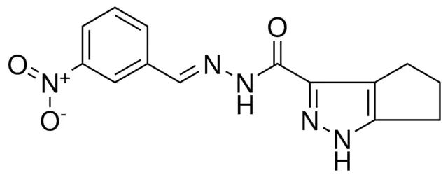 1,4,5,6-4H-CYCLOPENTAPYRAZOLE-3-CARBOXYLIC ACID (3-NITRO-BENZYLIDENE)-HYDRAZIDE