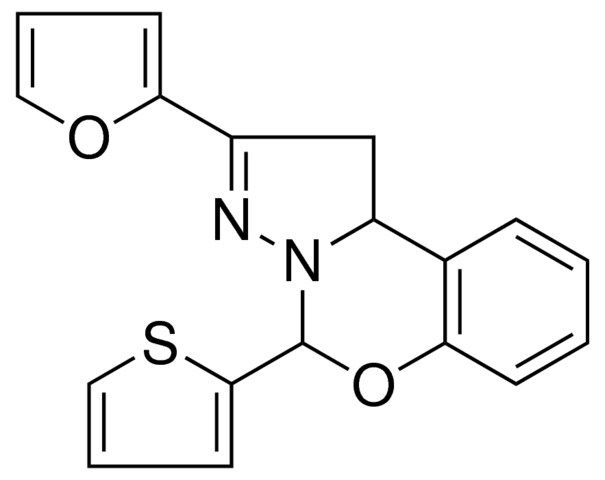 2-FURAN-2-YL-4-THIOPHEN-2-YL-1,9B-2H-5-OXA-3,3A-DIAZA-CYCLOPENTA(A)NAPHTHALENE