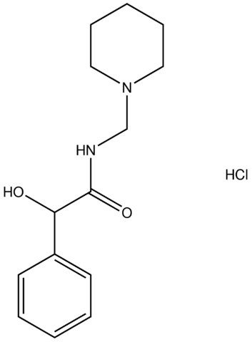 2-hydroxy-2-phenyl-N-(1-piperidinylmethyl)acetamide hydrochloride