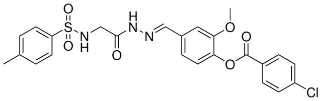 2-MEO-4-(2-((((4-ME-PH)SULFONYL)AMINO)AC)CARBOHYDRAZONOYL)PH 4-CHLOROBENZOATE