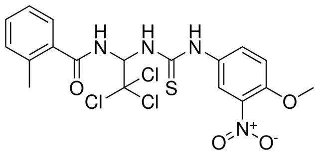 2-ME-N-(2,2,2-TRICHLORO-1-[3-(4-MEO-3-NITRO-PHENYL)-THIOUREIDO]-ETHYL)-BENZAMIDE