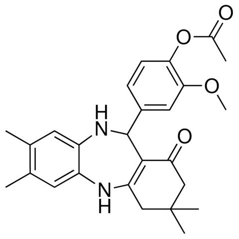 2-METHOXY-4-(3,3,7,8-TETRAMETHYL-1-OXO-2,3,4,5,10,11-HEXAHYDRO-1H-DIBENZO[B,E][1,4]DIAZEPIN-11-YL)PHENYL ACETATE