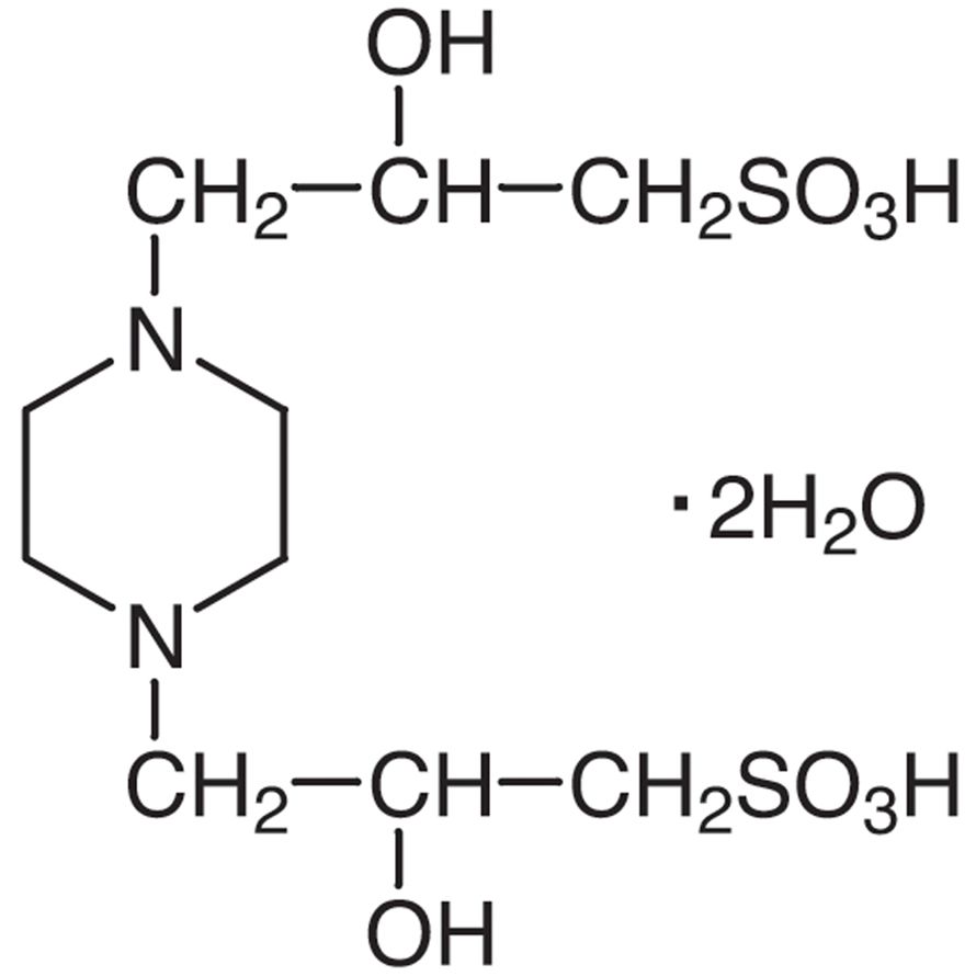 Piperazine-1,4-bis(2-hydroxypropanesulfonic Acid) Dihydrate [Good's buffer component for biological research]