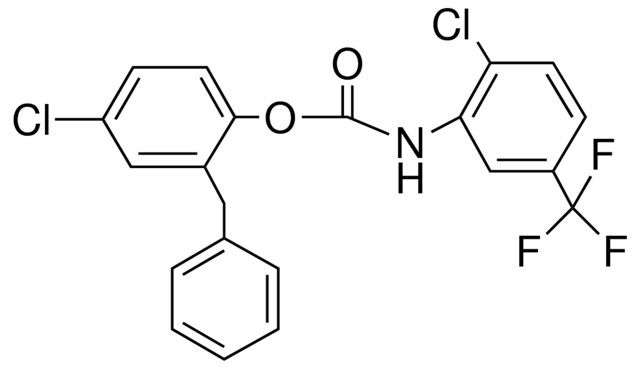 2-BENZYL-4-CHLOROPHENYL N-(2-CHLORO-5-(TRIFLUOROMETHYL)PHENYL)CARBAMATE