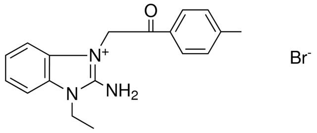 2-AMINO-3-ETHYL-1-(2-OXO-2-P-TOLYL-ETHYL)-3H-BENZOIMIDAZOL-1-IUM, BROMIDE