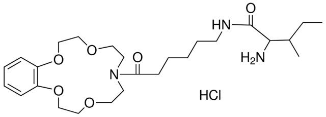 2-AMINO-3-METHYL-N-[6-(2,3,5,6,8,9,11,12-OCTAHYDRO-7H-1,4,10,13,7-BENZOTETRAOXAZACYCLOPENTADECIN-7-YL)-6-OXOHEXYL]PENTANAMIDE HYDROCHLORIDE