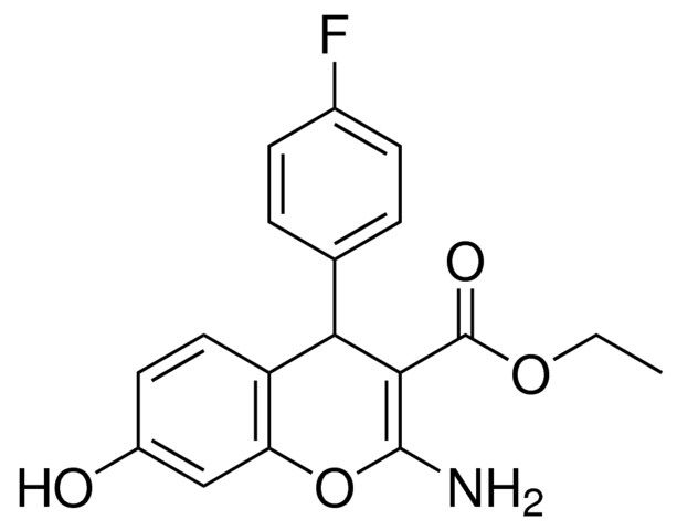 2-AMINO-4-(4-FLUORO-PHENYL)-7-HYDROXY-4H-CHROMENE-3-CARBOXYLIC ACID ETHYL ESTER