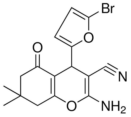 2-AMINO-4-(5-BROMO-2-FURYL)-7,7-DIMETHYL-5-OXO-5,6,7,8-TETRAHYDRO-4H-CHROMENE-3-CARBONITRILE