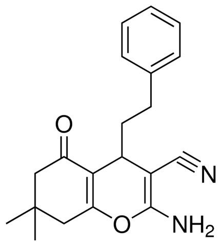 2-AMINO-7,7-DIMETHYL-5-OXO-4-(2-PHENYLETHYL)-5,6,7,8-TETRAHYDRO-4H-CHROMENE-3-CARBONITRILE