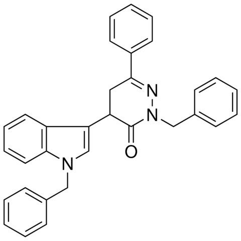 2-BENZYL-4-(1-BENZYL-1H-INDOL-3-YL)-6-PHENYL-4,5-DIHYDRO-2H-PYRIDAZIN-3-ONE