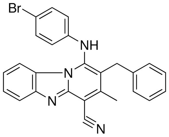 2-BENZYL-1-(4-BR-PH-AMINO)-3-ME-BENZO(4,5)IMIDAZO(1,2-A)PYRIDINE-4-CARBONITRILE