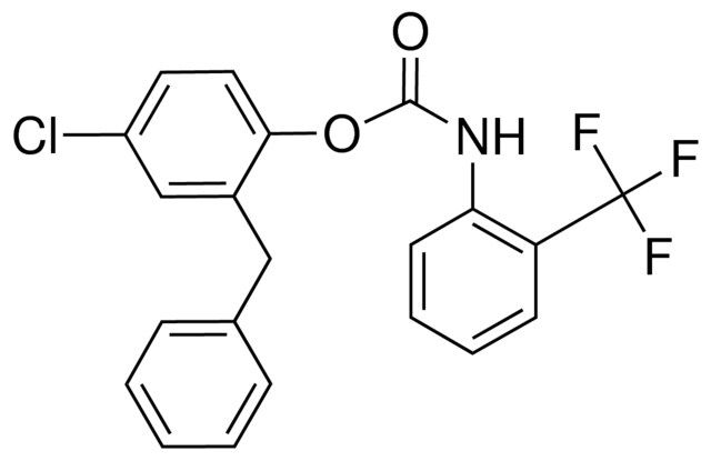 2-BENZYL-4-CHLOROPHENYL N-(2-(TRIFLUOROMETHYL)PHENYL)CARBAMATE