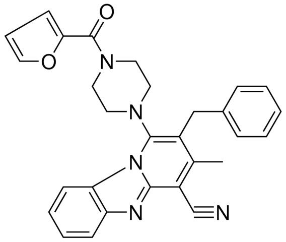 2-BENZYL-1-[4-(2-FUROYL)-1-PIPERAZINYL]-3-METHYLPYRIDO[1,2-A]BENZIMIDAZOLE-4-CARBONITRILE