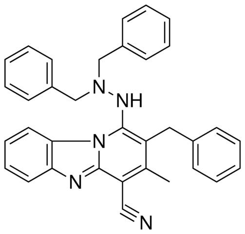 2-BENZYL-1-(2,2-DIBENZYLHYDRAZINO)-3-METHYLPYRIDO[1,2-A]BENZIMIDAZOLE-4-CARBONITRILE