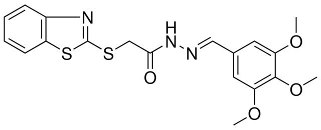 2-(BENZOTHIAZOL-2-YLSULFANYL)ACETIC ACID (3,4,5-TRIMETHOXY-BENZYLIDENE)HYDRAZIDE