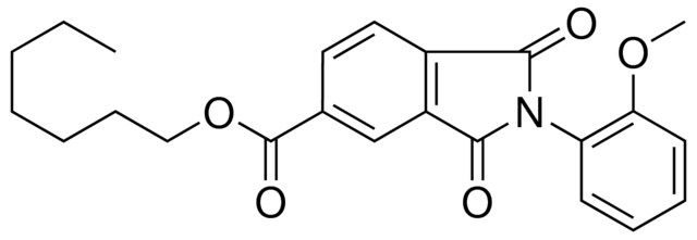 2-(2-MEO-PH)-1,3-DIOXO-2,3-DIHYDRO-1H-ISOINDOLE-5-CARBOXYLIC ACID HEPTYL ESTER