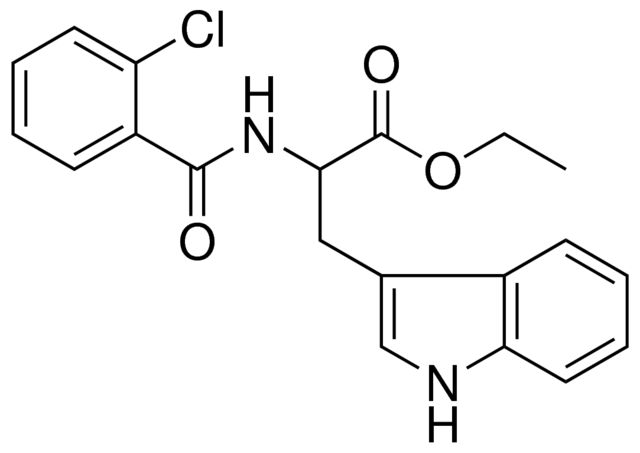 2-(2-CHLORO-BENZOYLAMINO)-3-(1H-INDOL-3-YL)-PROPIONIC ACID ETHYL ESTER