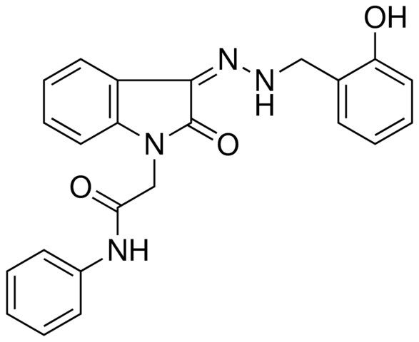 2-(3-((2-HO-BENZYL)-HYDRAZONO)-2-OXO-2,3-DIHYDRO-INDOL-1-YL)-N-PHENYL-ACETAMIDE