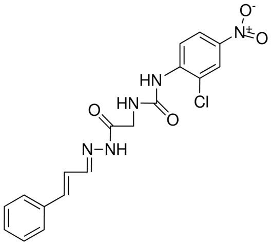 2-(3-(2-CHLORO-4-NITROPHENYL)UREIDO)ACETIC (3-PHENYLALLYLIDENE)HYDRAZIDE