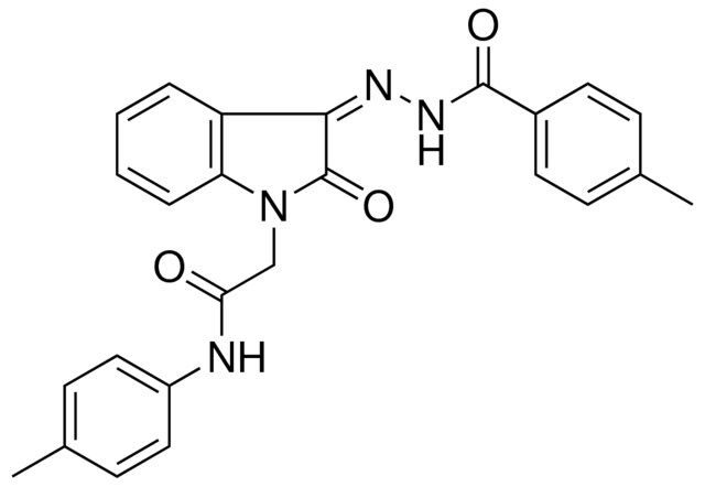 2-(3-((4-ME-BENZOYL)-HYDRAZONO)2-OXO-2,3-DIHYDRO-INDOL-1-YL)-N-P-TOLYL-ACETAMIDE