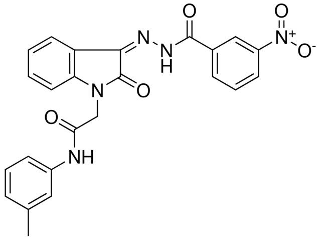 2-(3-((3-NITRO-BENZOYL)-HYDRAZONO)-2-OXO-2,3-2H-INDOL-1-YL)-N-M-TOLYL-ACETAMIDE