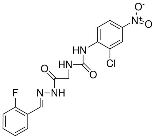 2-(3-(2-CHLORO-4-NITROPHENYL)UREIDO)ACETIC (2-FLUOROBENZYLIDENE)HYDRAZIDE