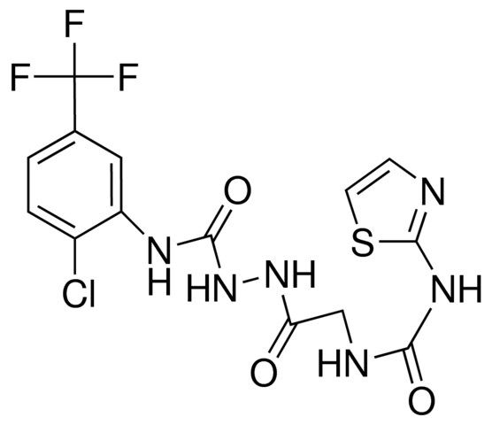 2-(3-(2-THIAZOLYL)UREIDO)ACETIC ACID N2-(N-(2-CHLORO-5-(TRIFLUOROMETHYL)PHENYL)CARBAMOYL)HYDRAZINE