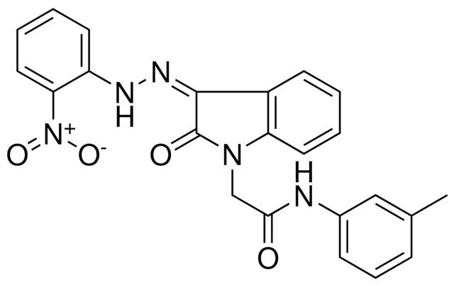 2-(3-((2-NITRO-PH)-HYDRAZONO)-2-OXO-2,3-DIHYDRO-INDOL-1-YL)-N-M-TOLYL-ACETAMIDE