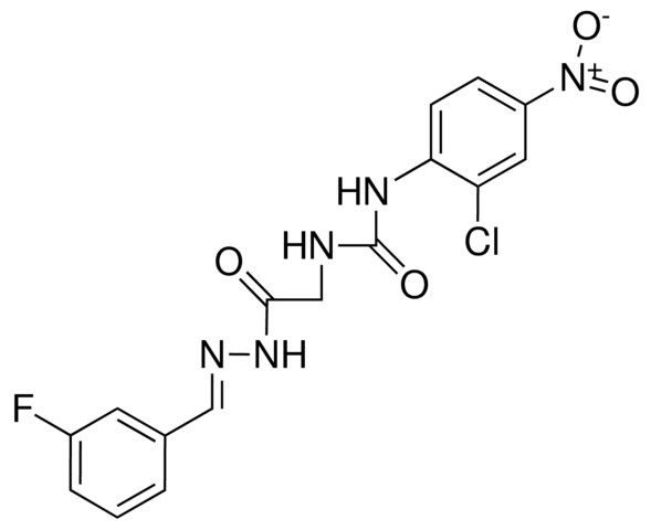 2-(3-(2-CHLORO-4-NITROPHENYL)UREIDO)ACETIC (3-FLUOROBENZYLIDENE)HYDRAZIDE