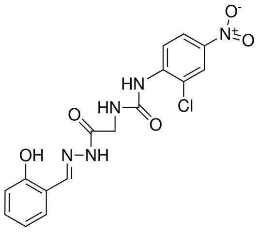 2-(3-(2-CHLORO-4-NITROPHENYL)UREIDO)ACETIC (2-HYDROXYBENZYLIDENE)HYDRAZIDE