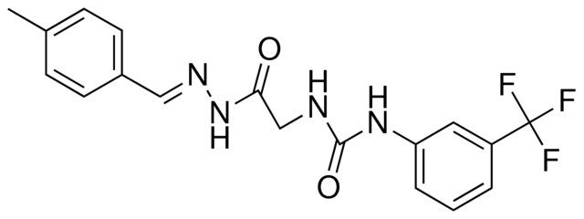 2-(3-(3-(TRIFLUOROMETHYL)PHENYL)UREIDO)ACETIC (4-METHYLBENZYLIDENE)HYDRAZIDE