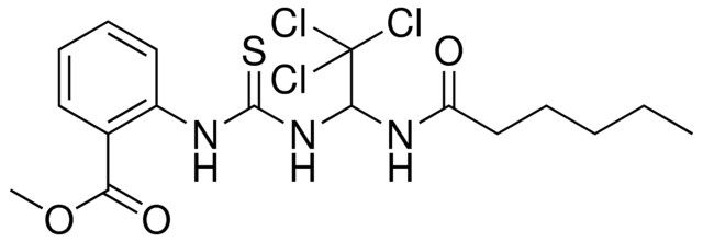 2-(3-(2,2,2-TRICHLORO-1-HEXANOYLAMINO-ET)-THIOUREIDO)-BENZOIC ACID METHYL ESTER