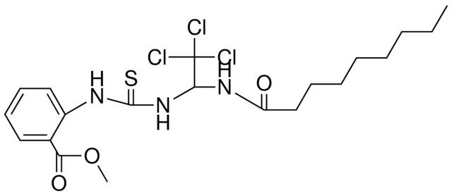 2-(3-(2,2,2-TRICHLORO-1-NONANOYLAMINO-ET)-THIOUREIDO)-BENZOIC ACID METHYL ESTER