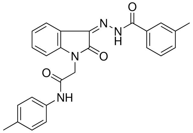 2-(3-((3-ME-BENZOYL)-HYDRAZONO)-2-OXO-2,3-2H-INDOL-1-YL)-N-P-TOLYL-ACETAMIDE