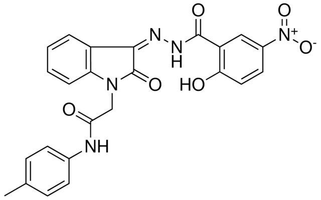 2-(3-((2-HO-5-NITRO-BENZOYL)-HYDRAZONO)-2-OXO-2H-INDOL-1-YL)-N-P-TOLYL-ACETAMIDE