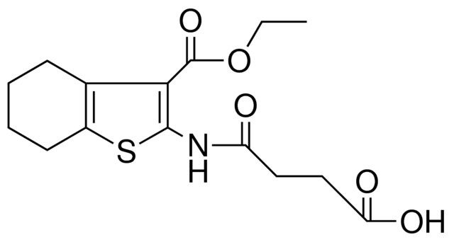 2-(3-CARBOXY-PROPIONYLAMINO)-4H-BENZO(B)THIOPHENE-3-CARBOXYLIC ACID ET ESTER