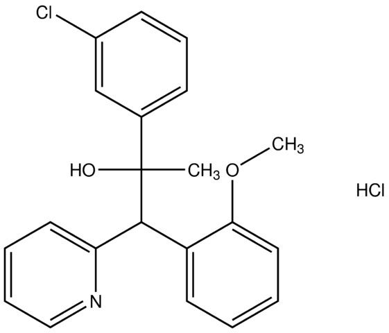 2-(3-chlorophenyl)-1-(2-methoxyphenyl)-1-(2-pyridinyl)-2-propanol hydrochloride