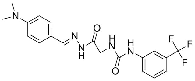 2-(3-(3(TRIFLUOROMETHYL)PHENYL)UREIDO)ACETIC (4(DIME-AMINO)BENZYLIDENE)HYDRAZIDE