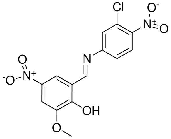 2-(3-CHLORO-4-NITROPHENYLIMINOMETHYL)-6-METHOXY-4-NITROPHENOL